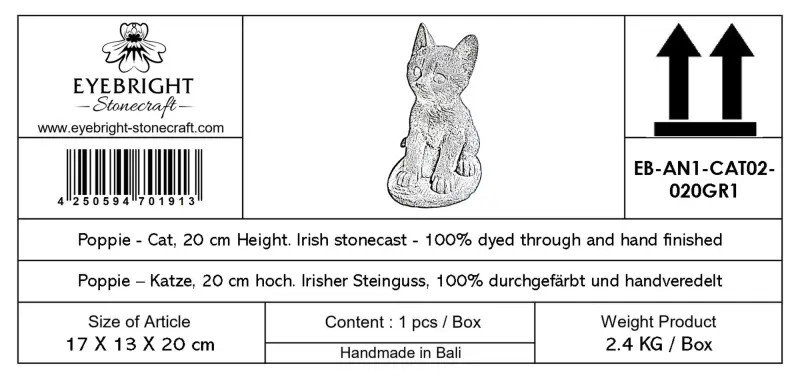 Product image 8 of the product “Poppie - Cat, 20 cm H | cast stone ”